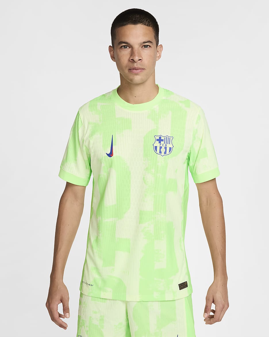Maglia da calcio Authentic Nike Dri-FIT ADV FC Barcelona 2024/25 Match da uomo – Terza - Barely Volt/Lime Blast/Lime Blast/Old Royal