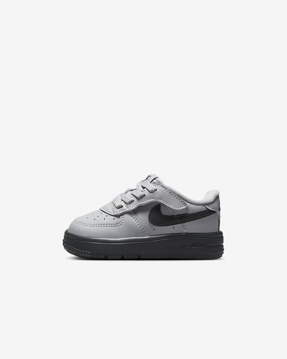 Nike Force 1 Low EasyOn Baby/Toddler Shoes - Wolf Grey/Dark Smoke Grey