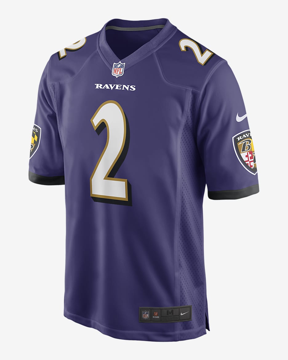 Nate Wiggins Baltimore Ravens Men's Nike NFL Game Football Jersey - Purple