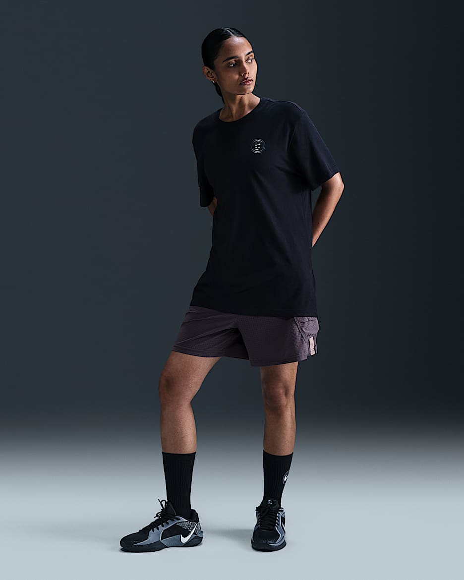 Shorts de básquetbol Sabrina - Pasa oscuro/Mena violeta claro/Coral lavado