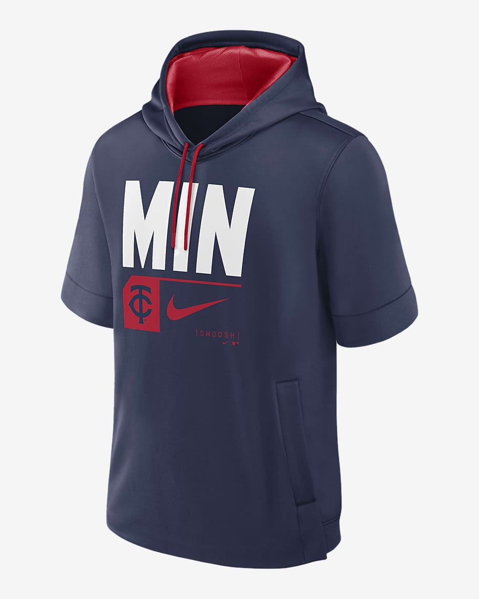 Minnesota Twins Tri Code Lockup Men's Nike MLB Short-Sleeve Pullover Hoodie - Navy