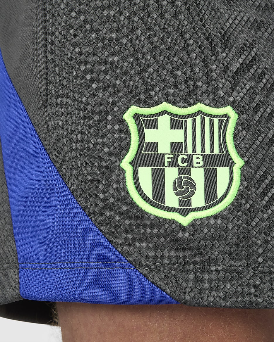 F.C. Barcelona Strike Third Men's Nike Dri-FIT Football Knit Shorts - Anthracite/Old Royal/Lime Blast