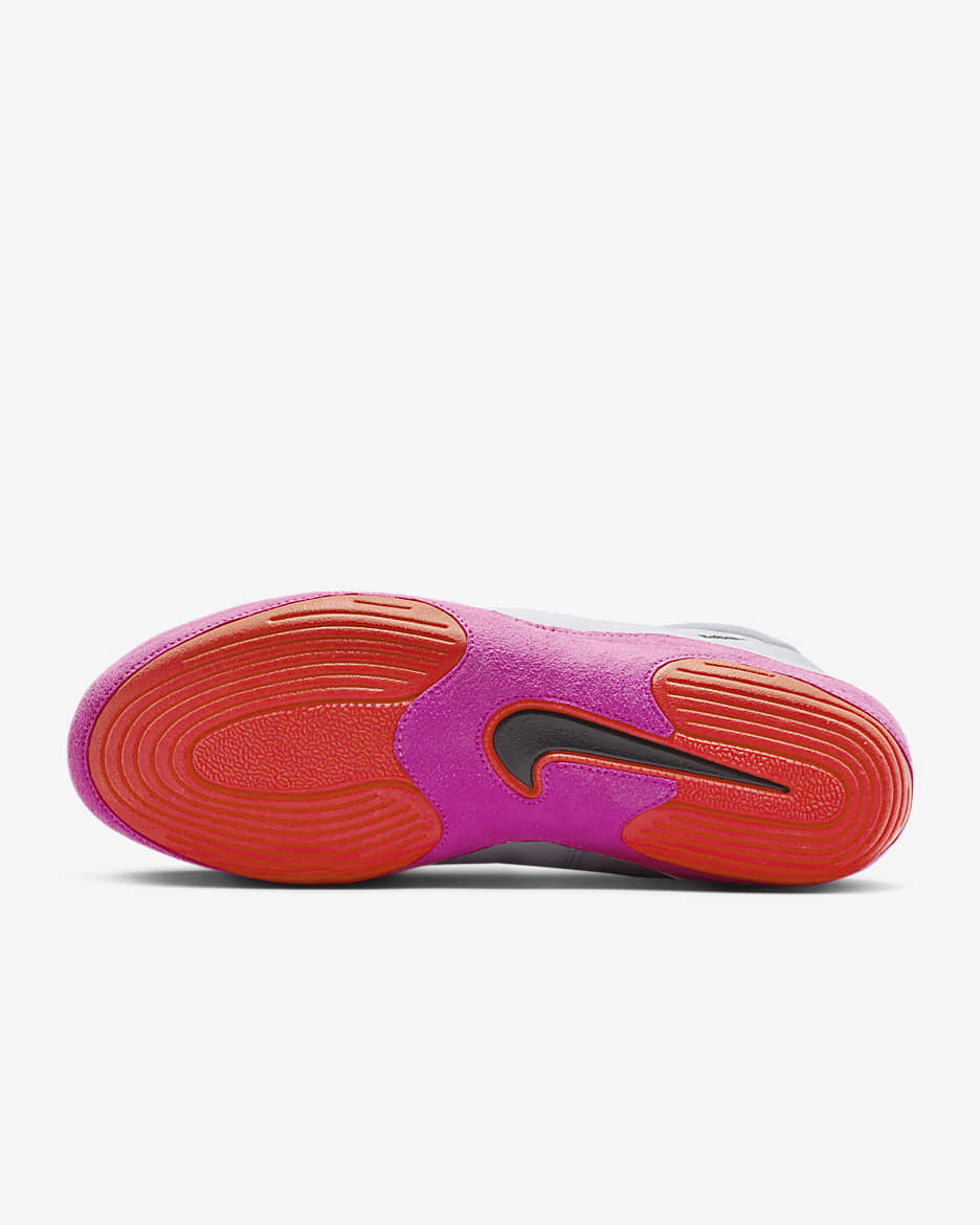 Nike Inflict SE Wrestling Shoes - White/Bright Crimson/Pink Blast/Black