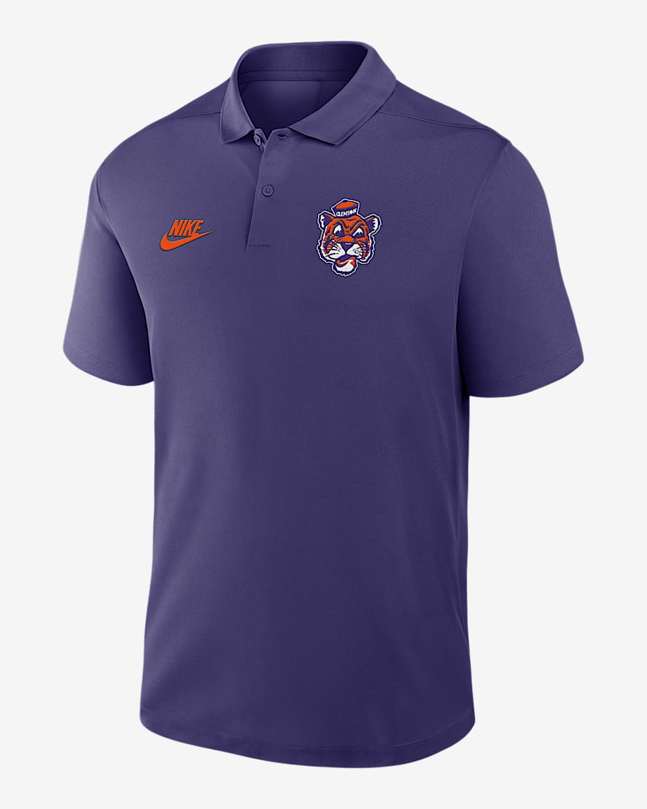 Clemson Tigers Primetime Victory Legacy Vault Logo Men's Nike Dri-FIT College Polo - New Orchid