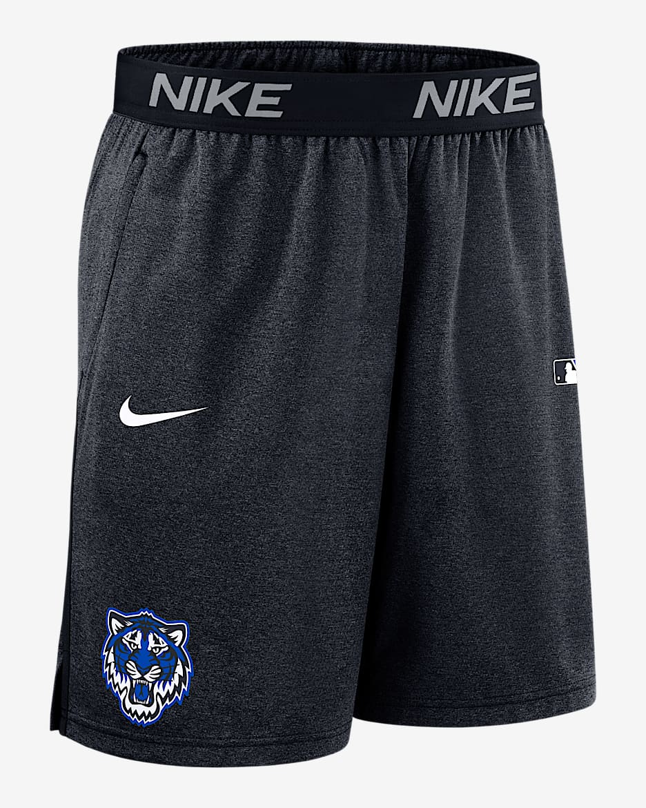 Shorts Nike Dri-FIT de la MLB para hombre Detroit Tigers Authentic Collection City Connect - Azul marino