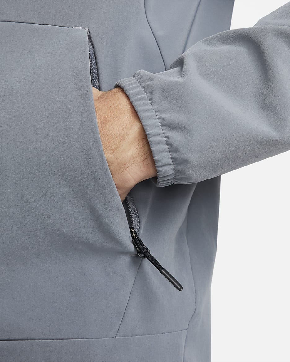 Veste à capuche déperlante Nike Unlimited pour homme - Smoke Grey/Noir/Smoke Grey