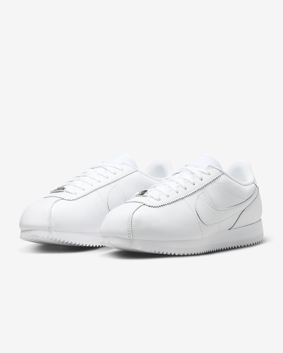 Nike Cortez 23 高級皮革鞋款 - 白色/白色