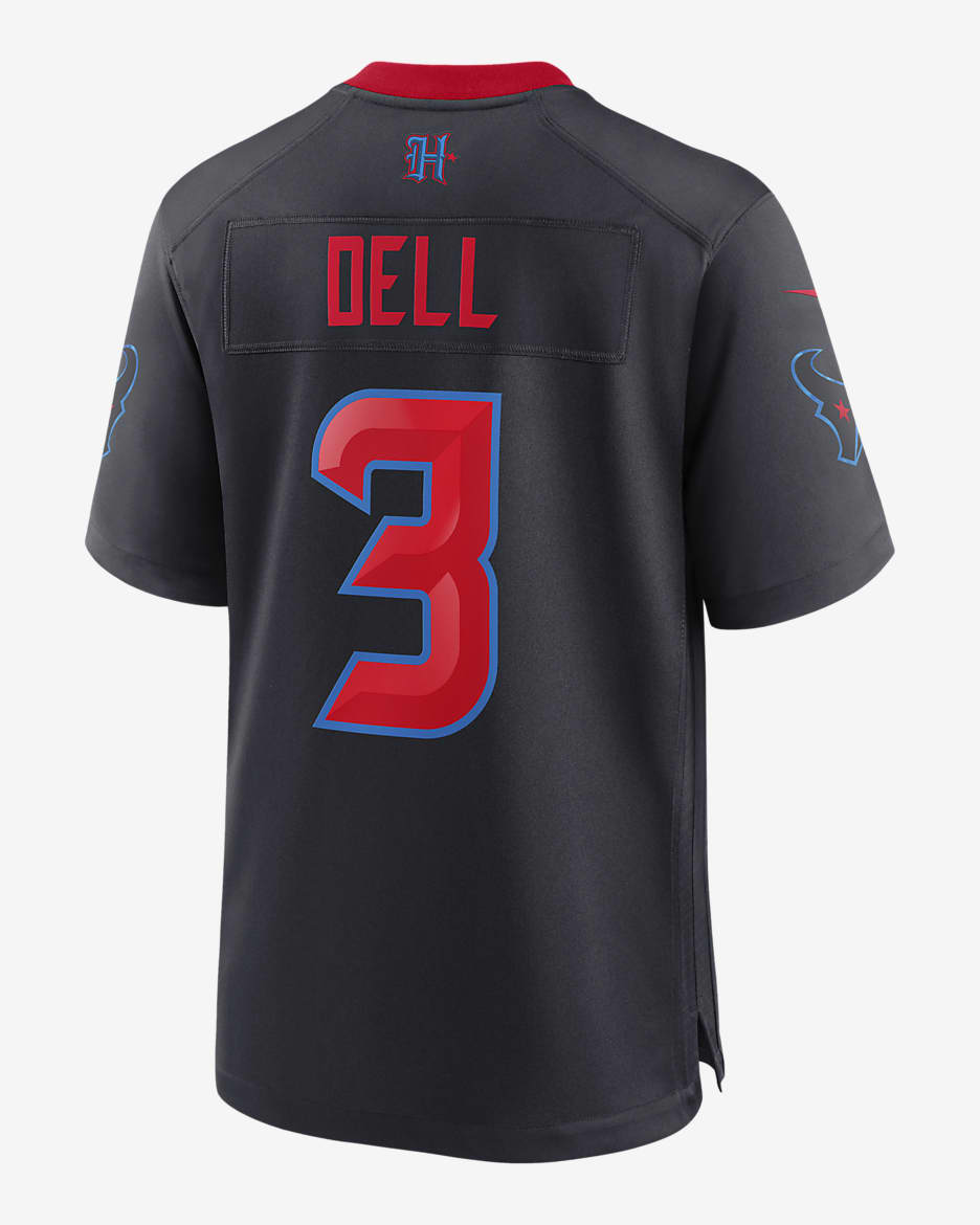 Tank Dell Houston Texans Men's Nike NFL Game Football Jersey - Navy