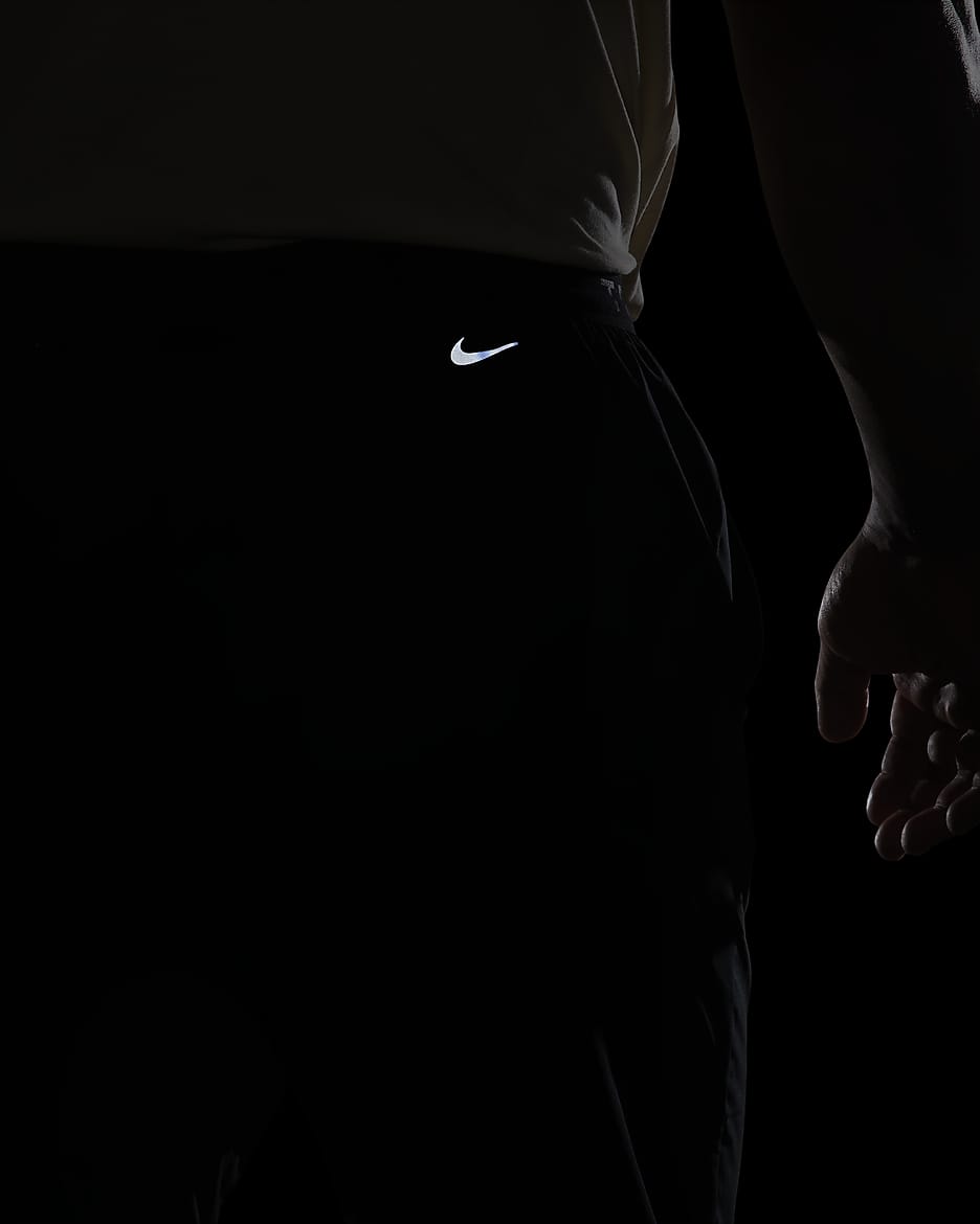 Nike Trail Dawn Range Men's Dri-FIT Running Trousers - Black/Black/White