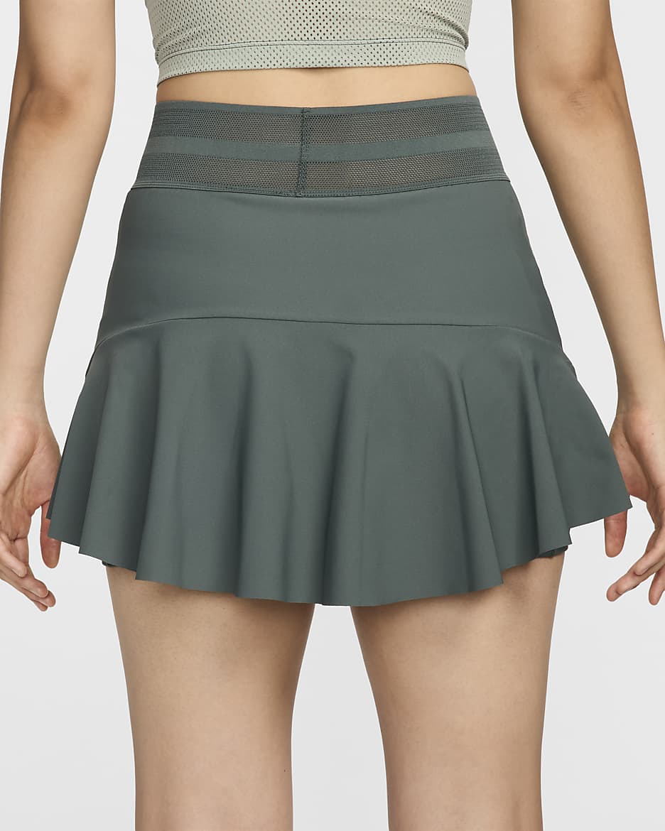 NikeCourt Slam Women's Tennis Skirt - Vintage Green/Vintage Green/White