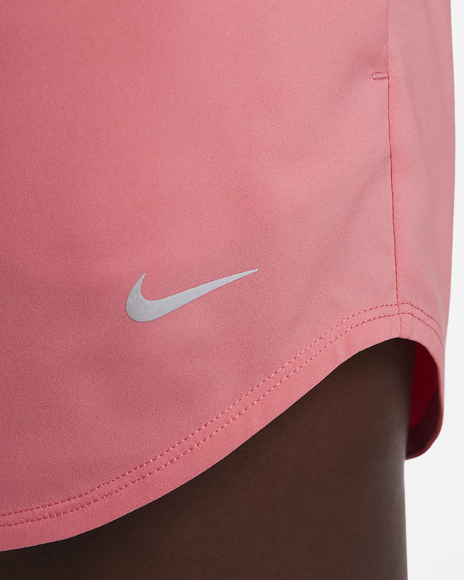 Shorts con forro de ropa interior Dri-FIT de tiro ultraalto de 8 cm para mujer Nike One - Coral marino