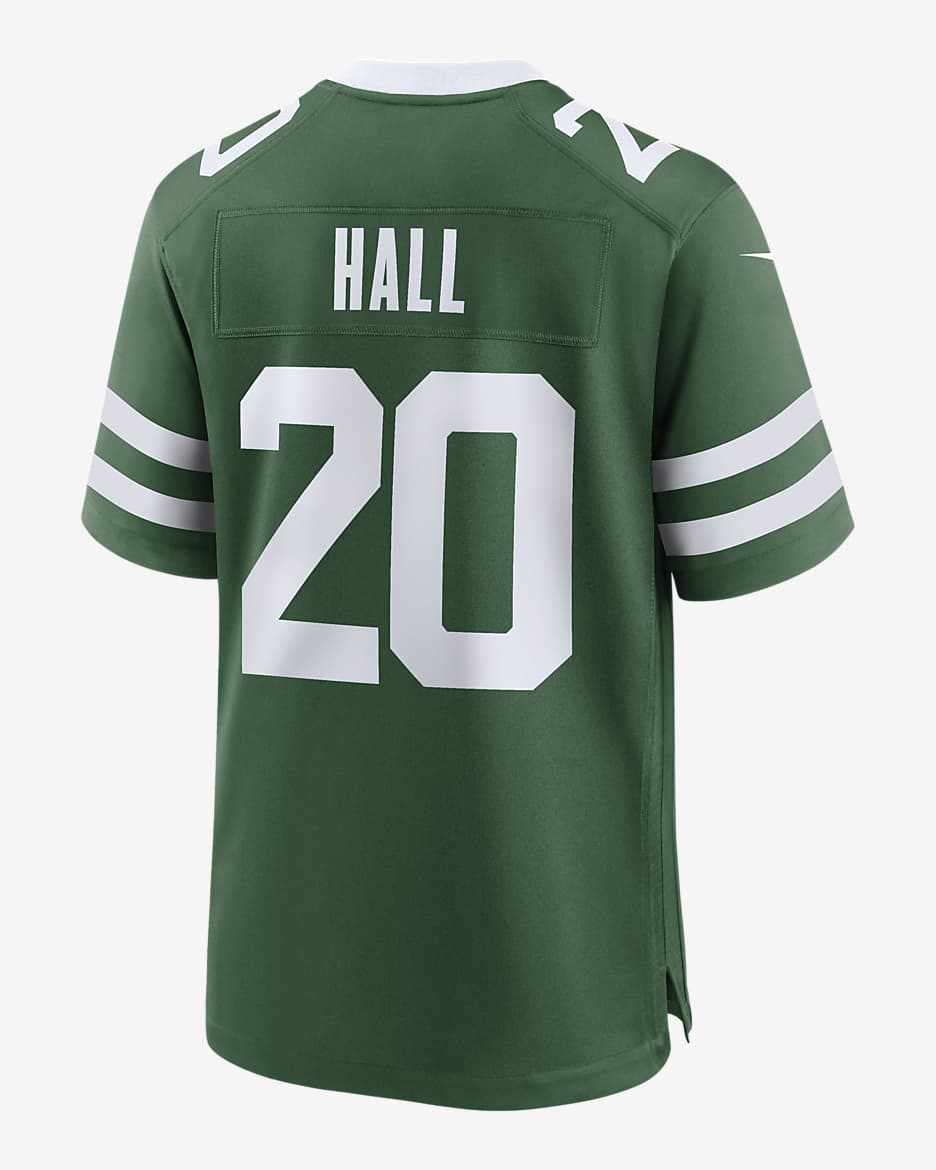 Jersey de fútbol americano Nike de la NFL Game para hombre Breece Hall New York Jets - Verde