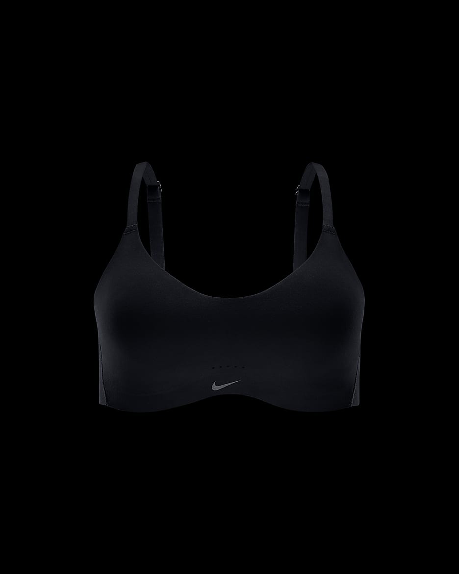 Bra convertibile con imbottitura a sostegno leggero Nike Alate Minimalist – Donna - Nero/Cool Grey