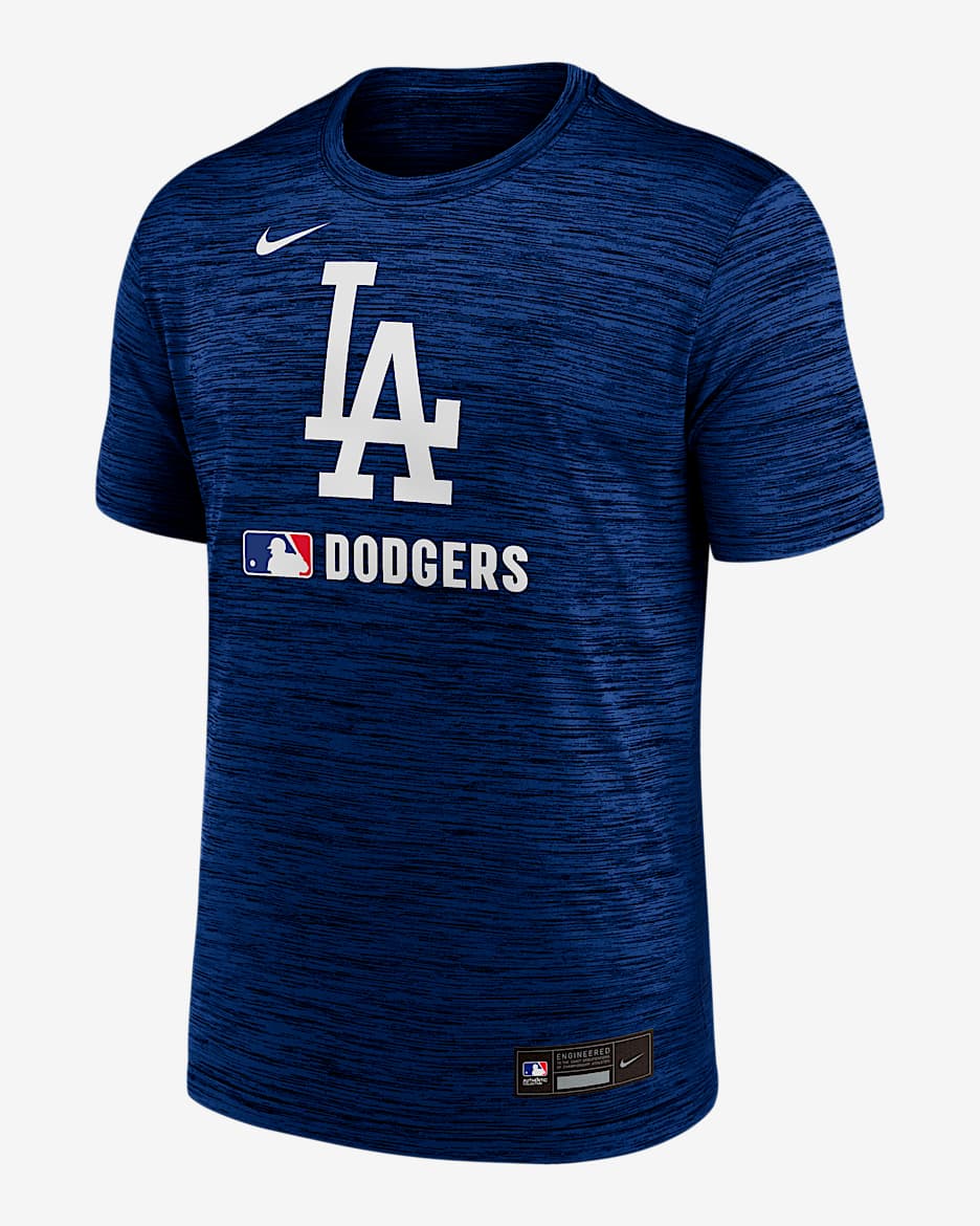 Playera Nike Dri-FIT de la MLB para hombre Los Angeles Dodgers Authentic Collection Velocity - Royal