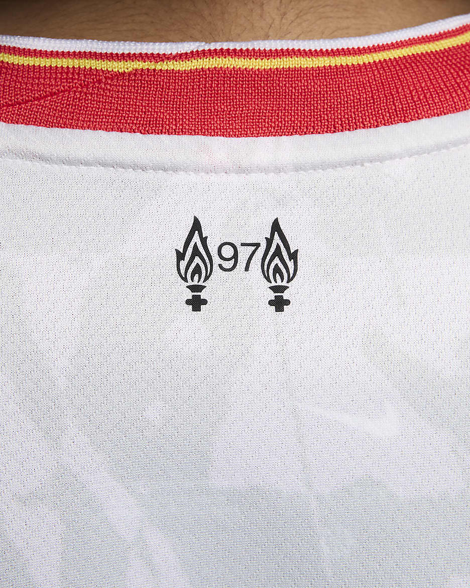 FC Liverpool 2024/25 Stadium Third Nike Dri-FIT Replica Fußballtrikot (Damen) - Weiß/Schwarz/Schwarz/Global Red