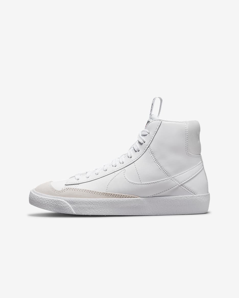 Nike Blazer Mid '77 SE Dance Big Kids' Shoes - White/White/Black/White