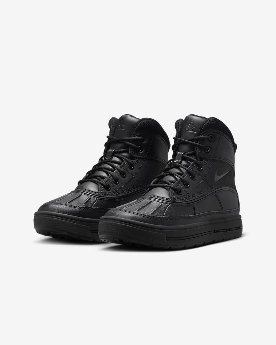 Nike Woodside 2 High Big Kids' Boots - Black/Black/Black