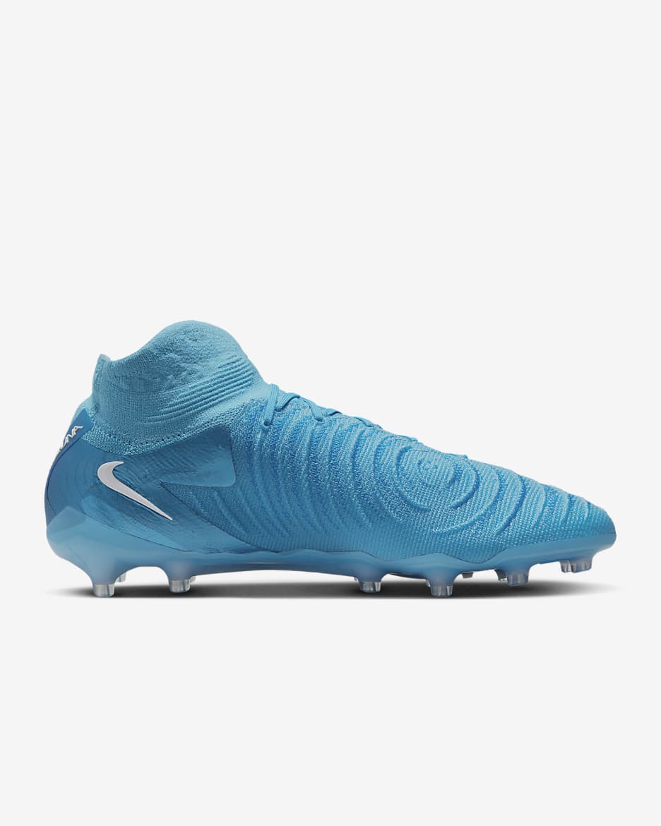 Nike Phantom Luna 2 Elite high-top voetbalschoenen (kunstgras) - Blue Fury/Wit