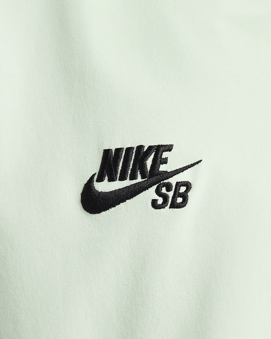 Nike SB Short-Sleeve Button-Down Skate Bowler Top - Barely Green/Black