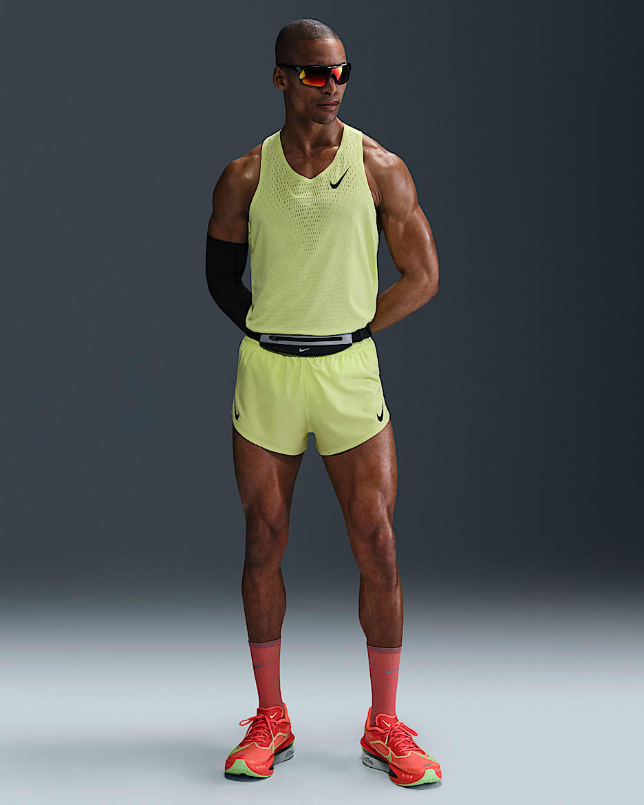 Shorts da running con slip foderato 5 cm Dri-FIT ADV Nike AeroSwift – Uomo - Light Lemon Twist/Nero