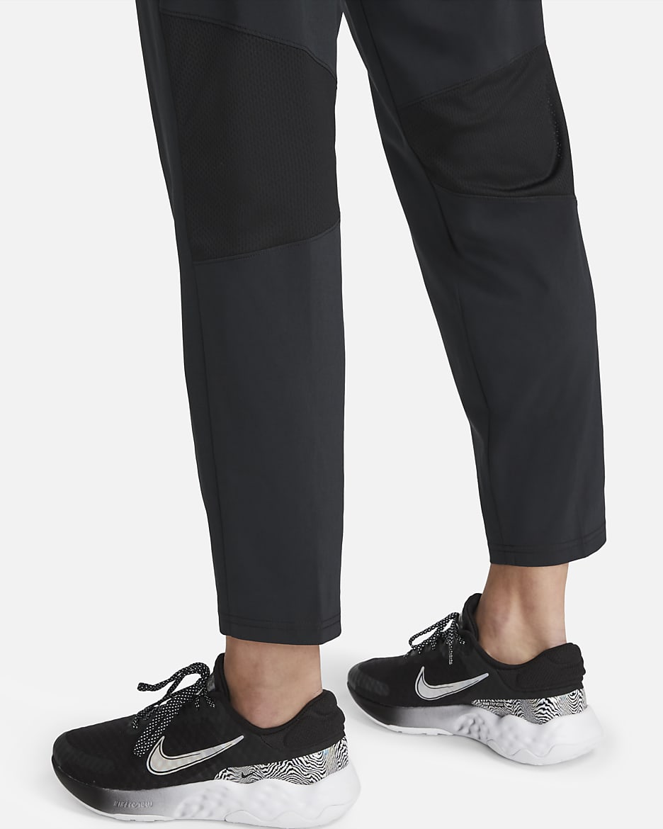 Nike Dri-FIT Fast 7/8-Laufhose mit mittelhohem Bund für Damen - Schwarz