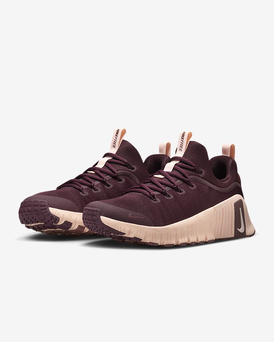 Nike Free Metcon 6 Women's Workout Shoes - Burgundy Crush/Crimson Tint/Dark Pony