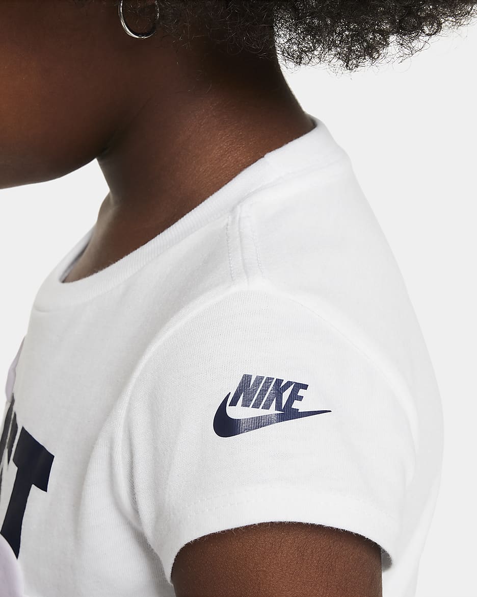 Nike Sweet Swoosh "Just Do It" Toddler Graphic T-Shirt - White