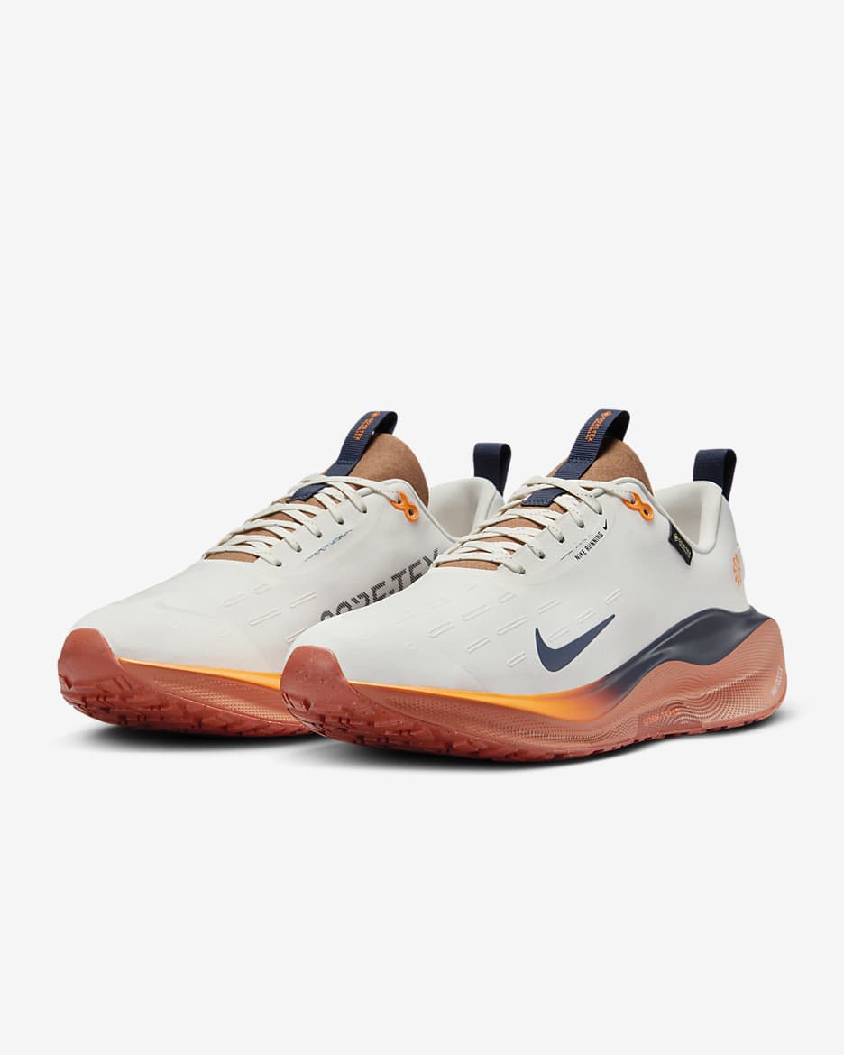 Nike InfinityRN 4 GORE-TEX waterdichte hardloopschoenen voor heren (straat) - Sail/Total Orange/Burnt Sunrise/Thunder Blue