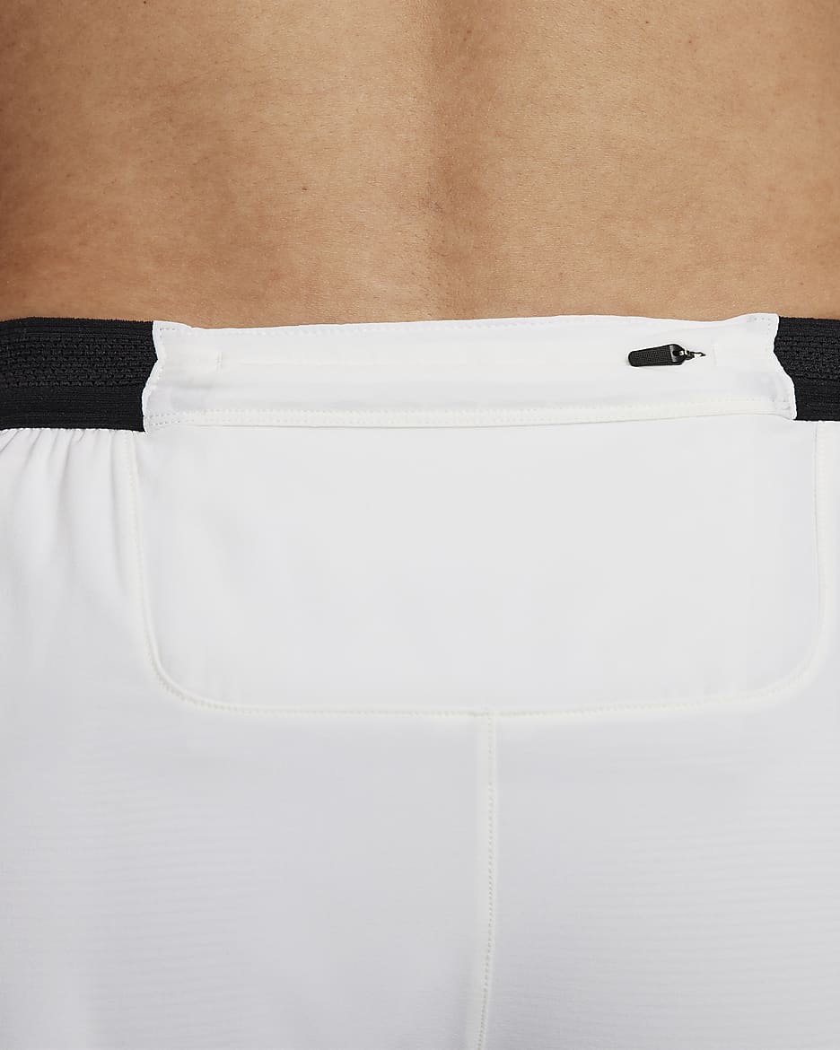 Nike AeroSwift Men's Dri-FIT ADV 4" Brief-Lined Running Shorts - Summit White/Black