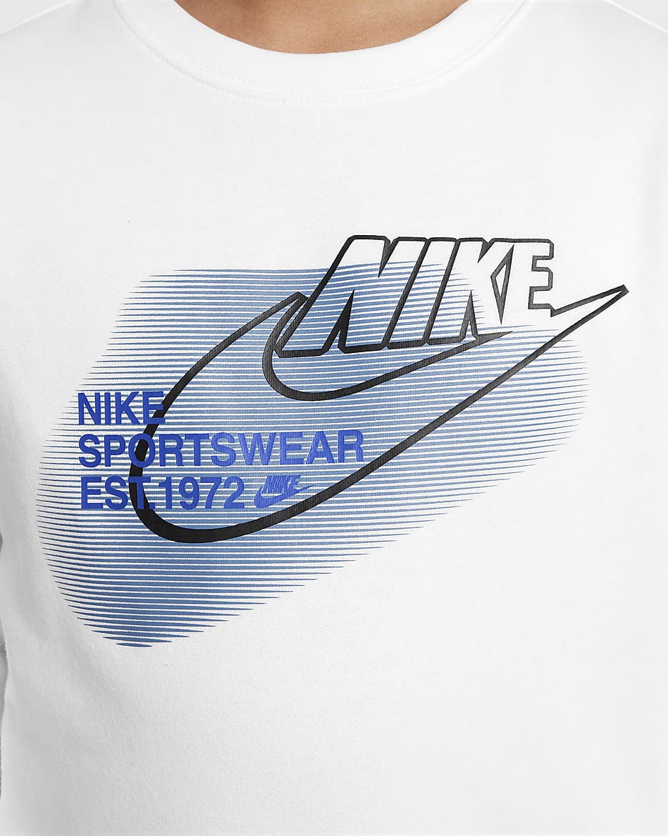 Nike Sportswear Standard Issue sweatshirt met ronde hals voor jongens - Wit