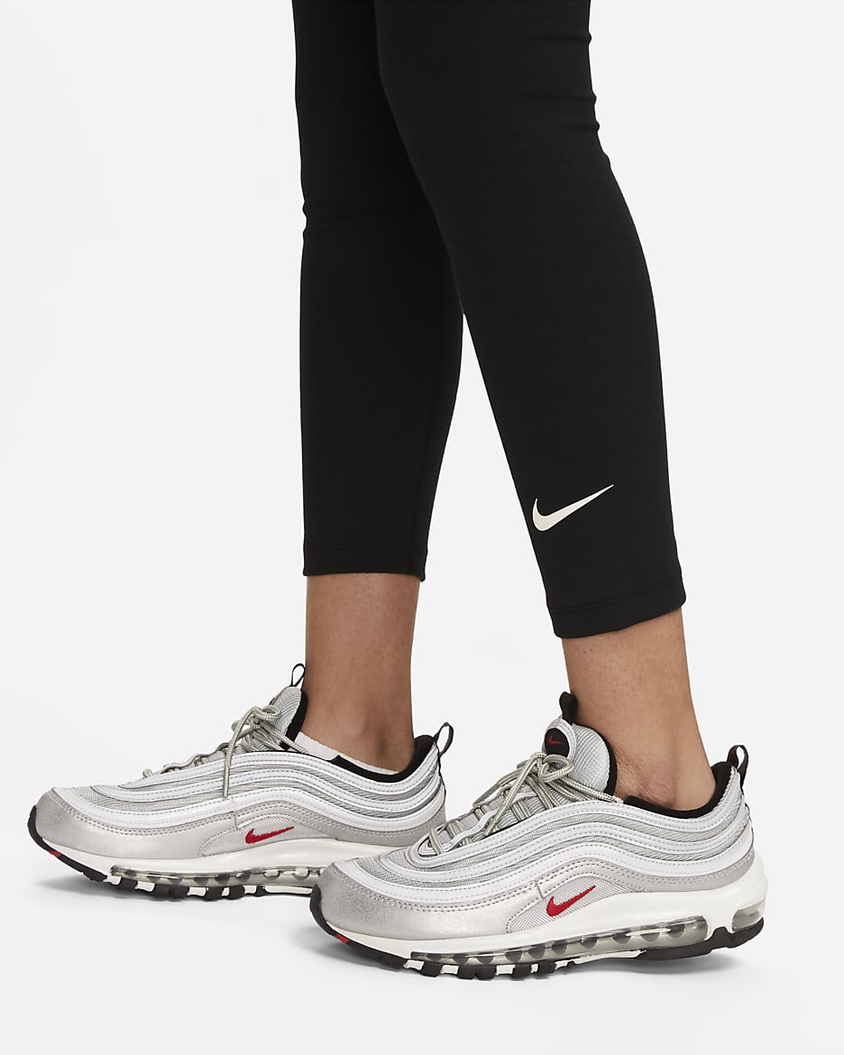 Nike Sportswear Classic Leggings de 7/8 de talle alto - Mujer - Negro/Sail