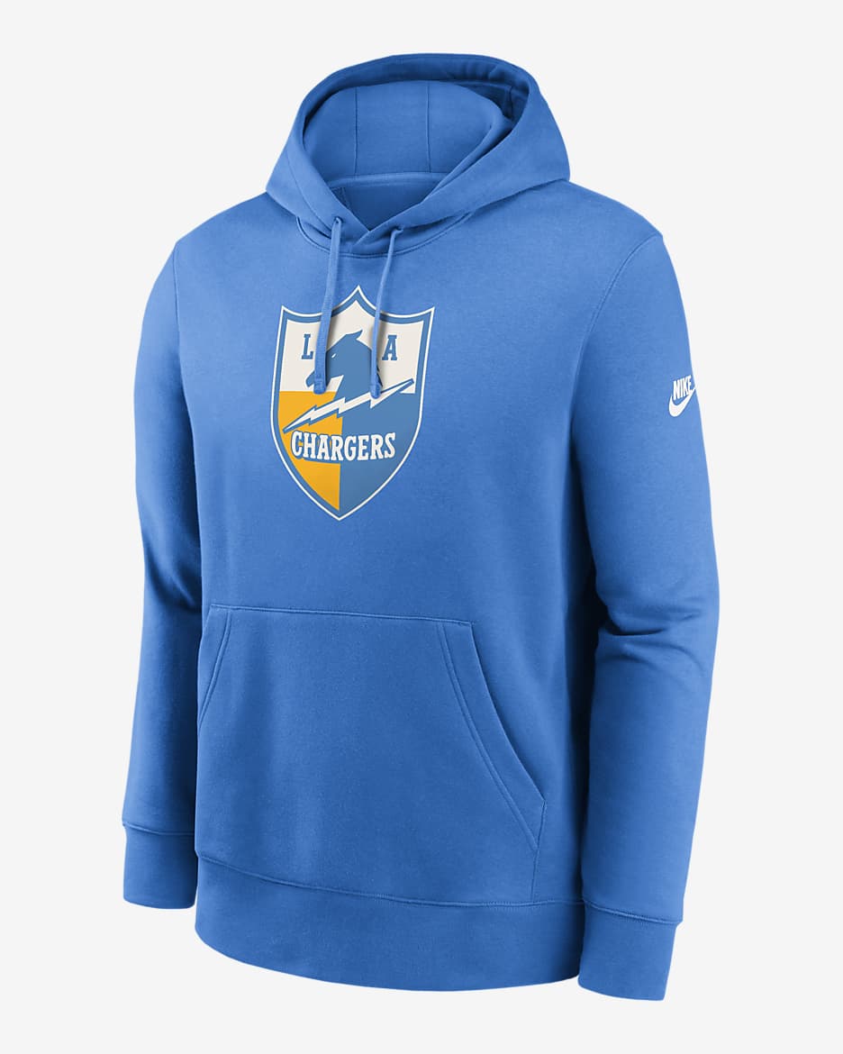 Los Angeles Chargers Rewind Club Logo Men’s Nike NFL Pullover Hoodie - Italy Blue