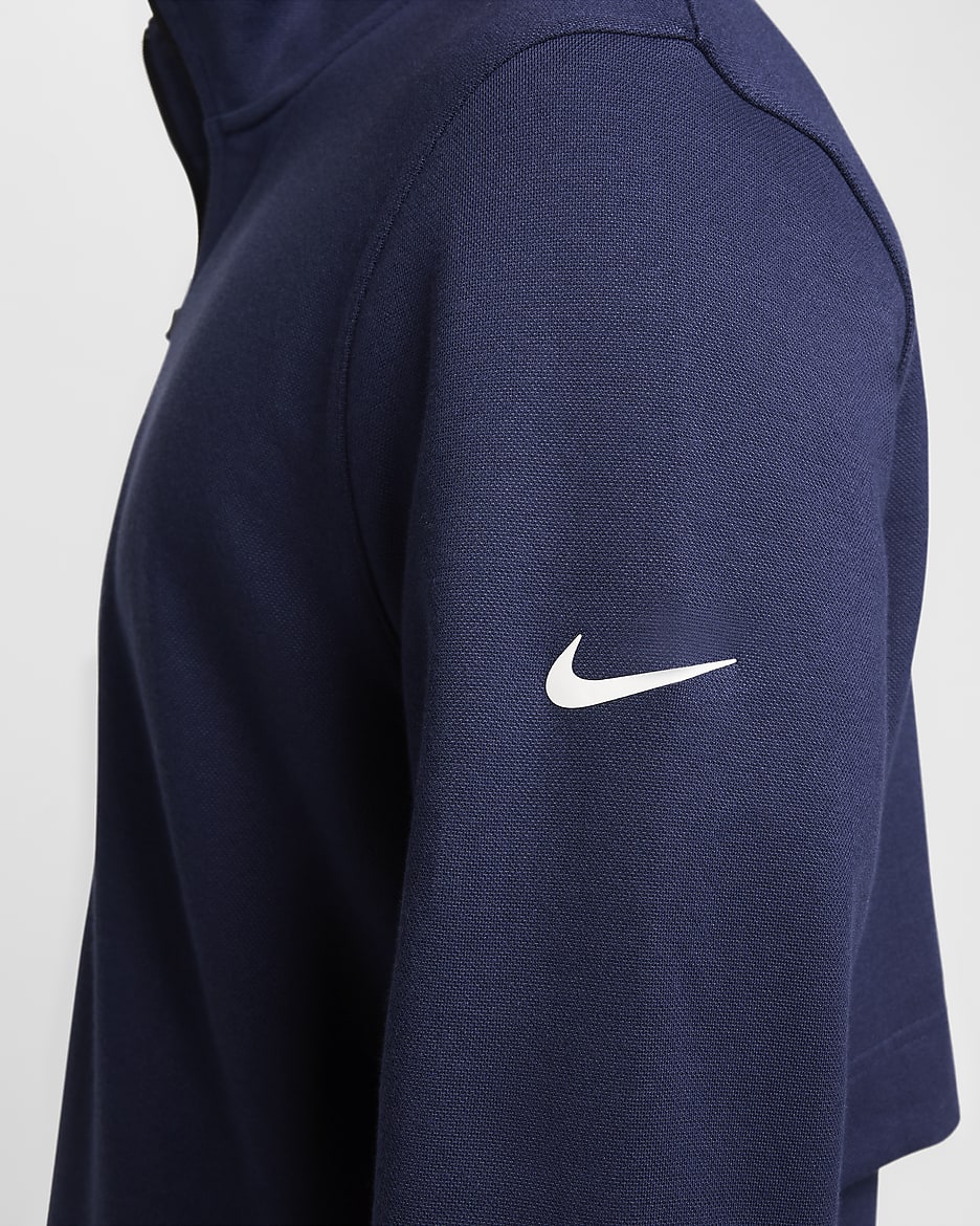 Nike Tour Men's 1/2-Zip Golf Top - Midnight Navy/White