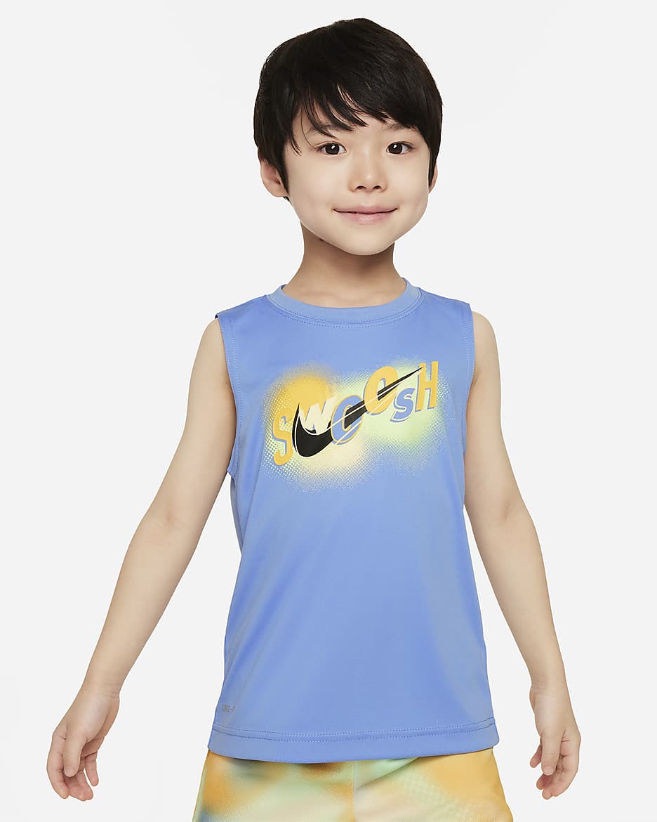 Nike Dri-FIT Hazy Rays Younger Kids' Tank Top Set - Coconut Milk