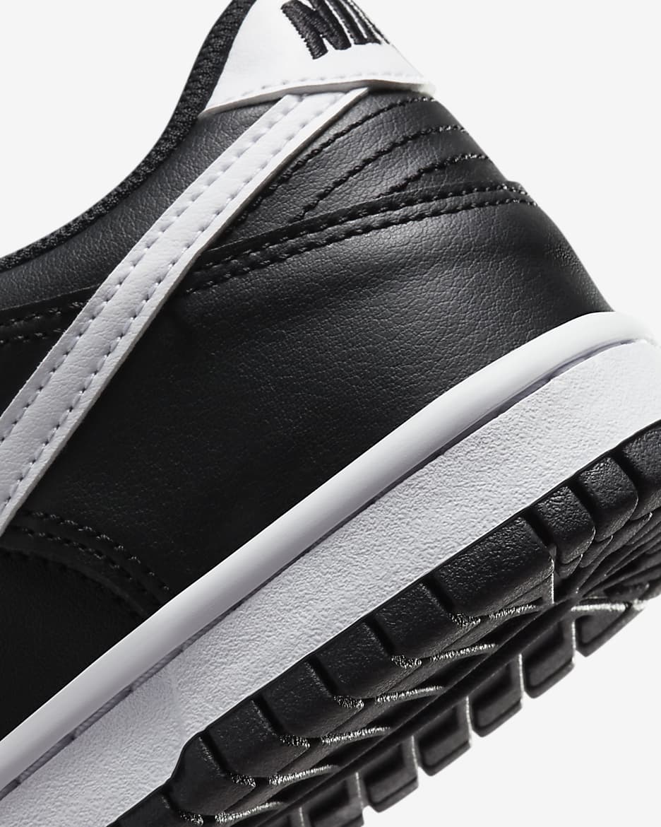 Nike Dunk Low Older Kids' Shoes - Black/Black/White/White