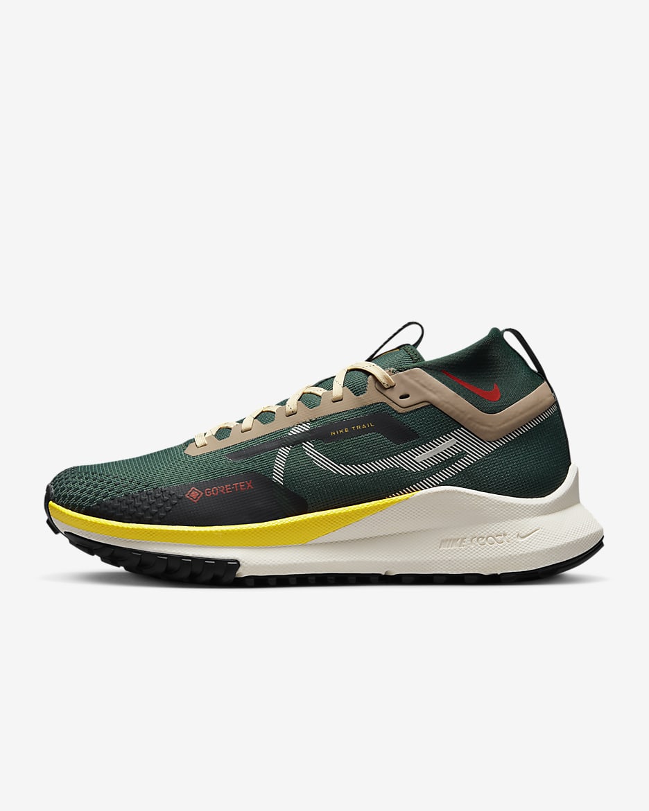 Nike Pegasus Trail 4 GORE-TEX 男款防水越野跑鞋 - Noble Green/Pro Green/Sail/Picante Red