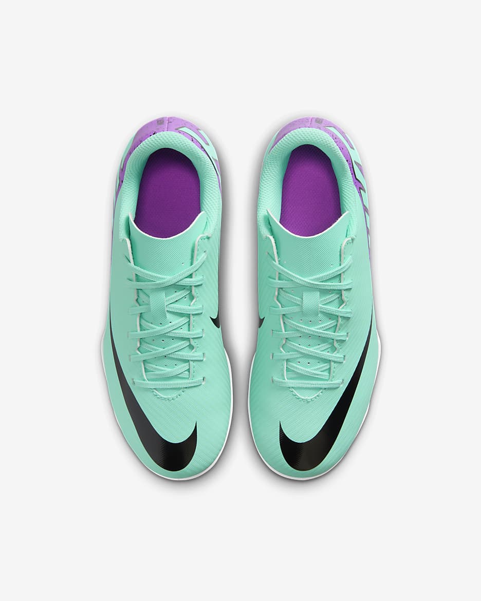 Nike Jr. Mercurial Vapor 15 Club Younger/Older Kids' Multi-Ground Low-Top Football Boot - Hyper Turquoise/Black/White/Fuchsia Dream