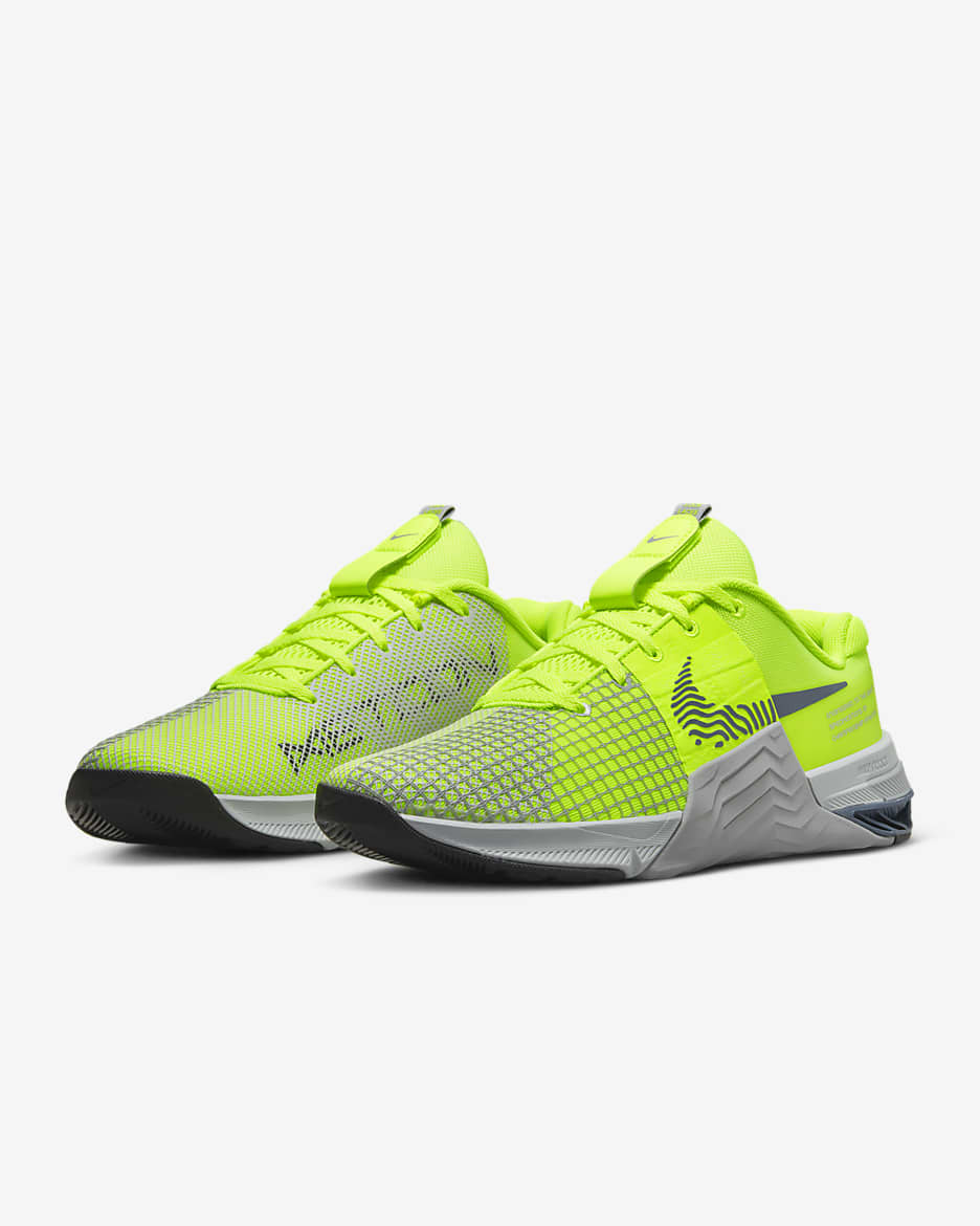 Nike Metcon 8 Men's Workout Shoes - Volt/Wolf Grey/Photon Dust/Diffused Blue