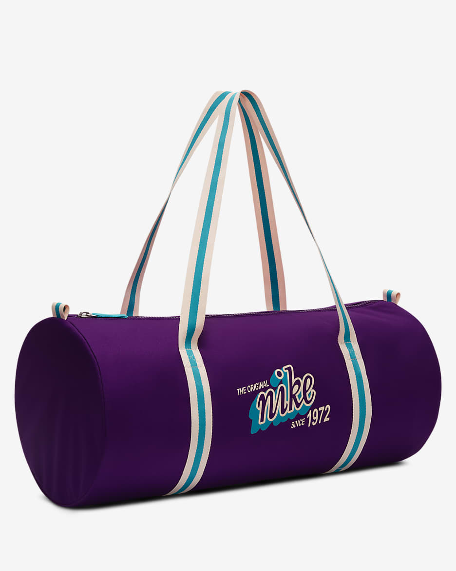 Nike Heritage Duffel Bag (30L) - Disco Purple/Teal Nebula/Teal Nebula