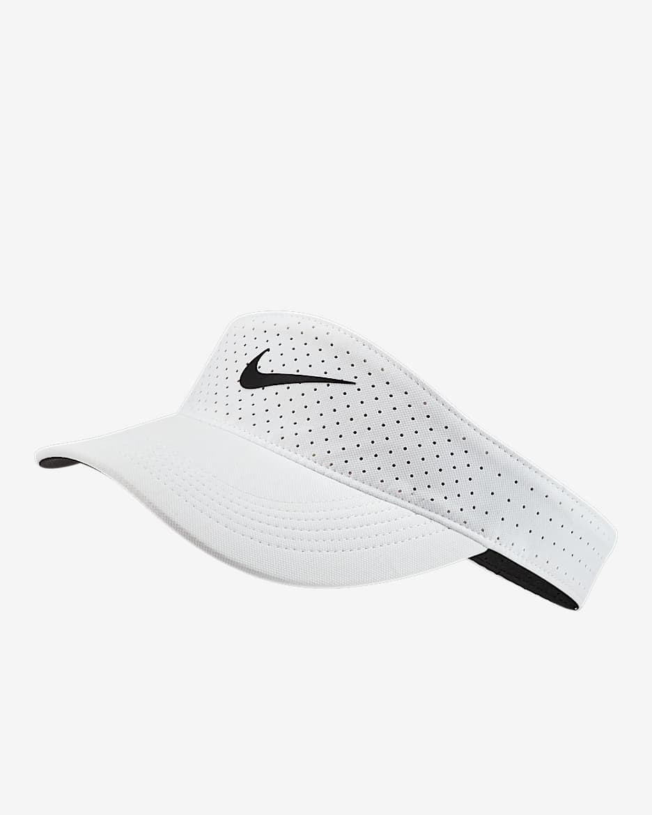 Nike AeroBill Adjustable Training Visor - White/Black