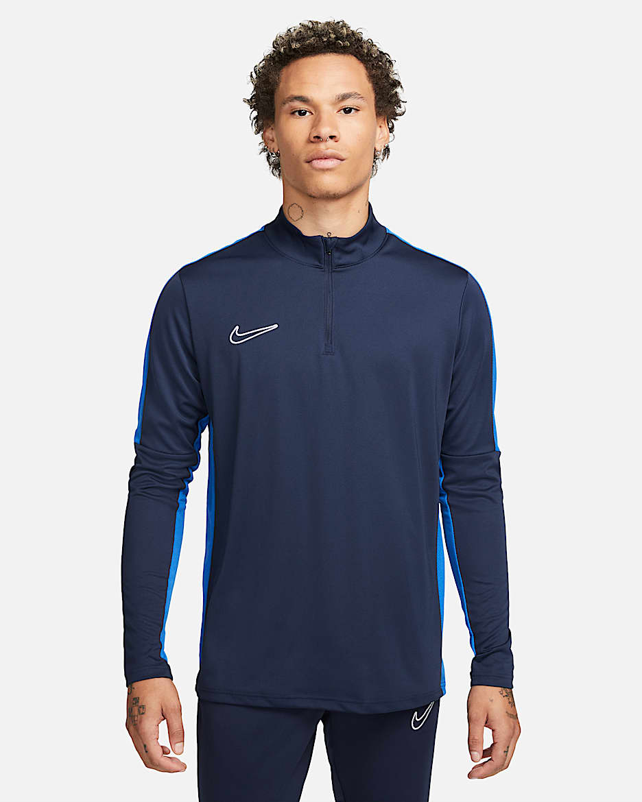 ナイキ Dri-FIT アカデミー メンズ サッカードリルトップ (ストック) - オブシディアン/ロイヤルブルー/ホワイト