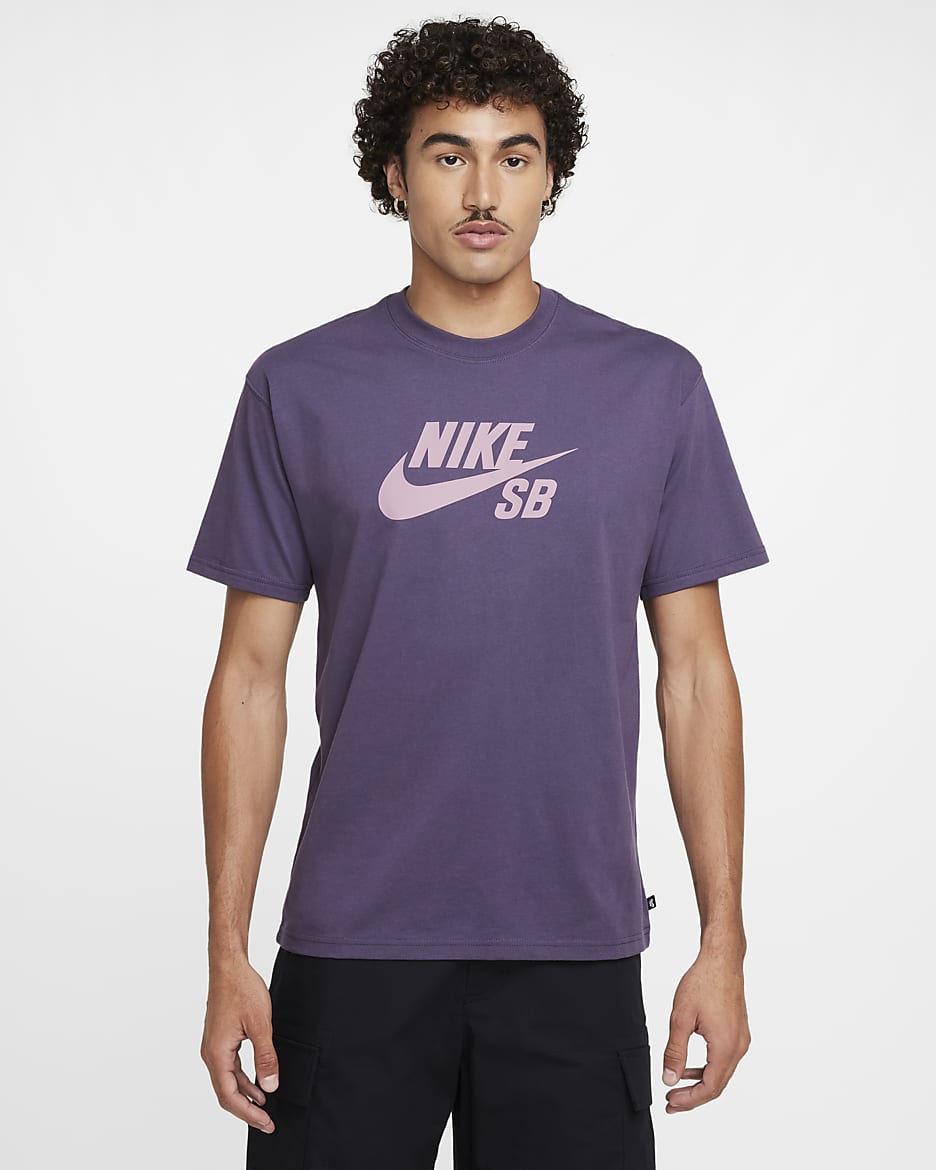 Playera de skateboarding con logotipo para hombre Nike SB - Pasa oscuro