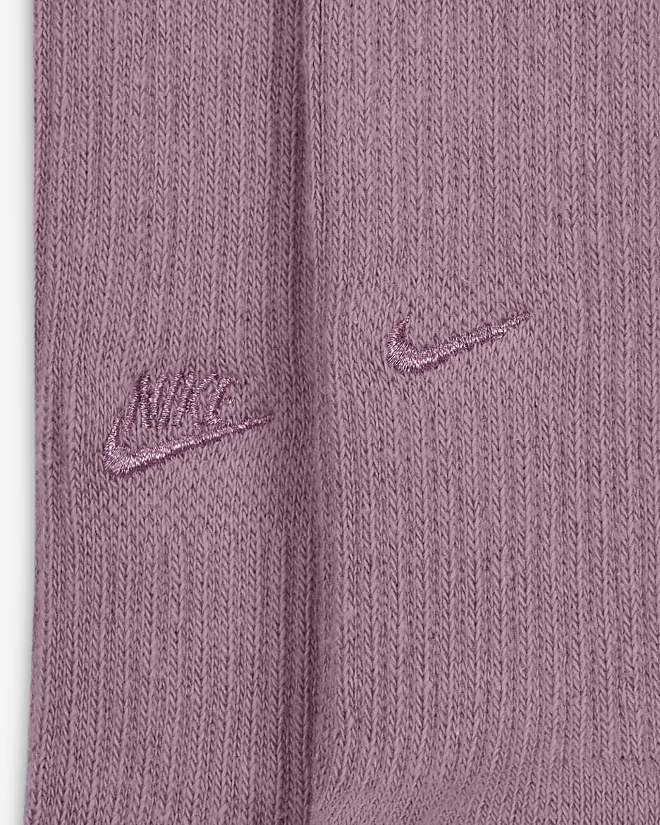 Nike Everyday Cushioned Crew Socks (2 Pairs) - Plum Dust/Plum Dust