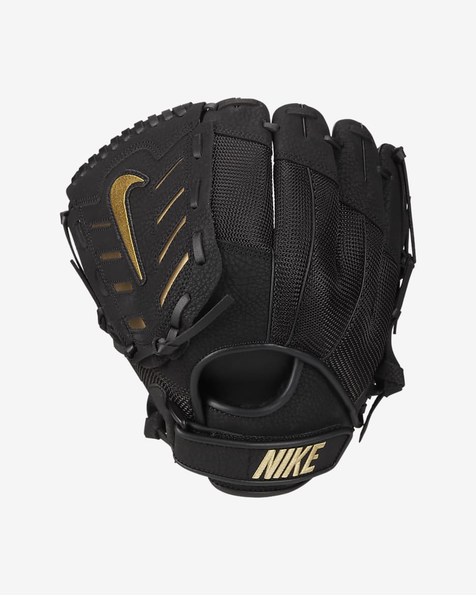 Guante de béisbol con red Basket para tiro con mano izquierda para niños Nike Alpha Edge - Negro