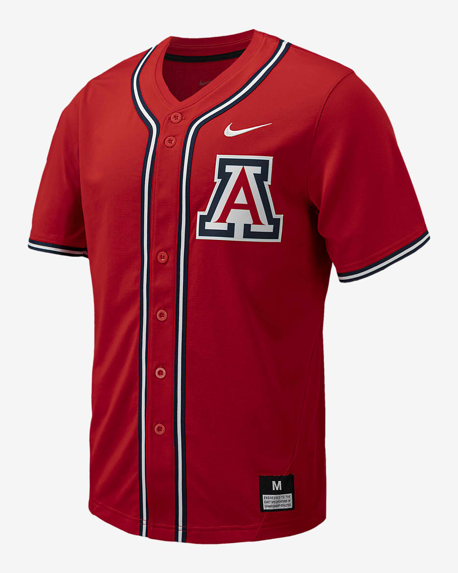 Arizona Men's Nike College Replica Baseball Jersey - University Red