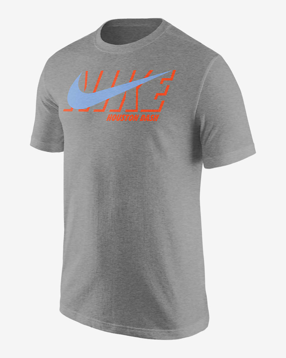 Playera de fútbol Nike para hombre Houston Dash - Gris oscuro jaspeado