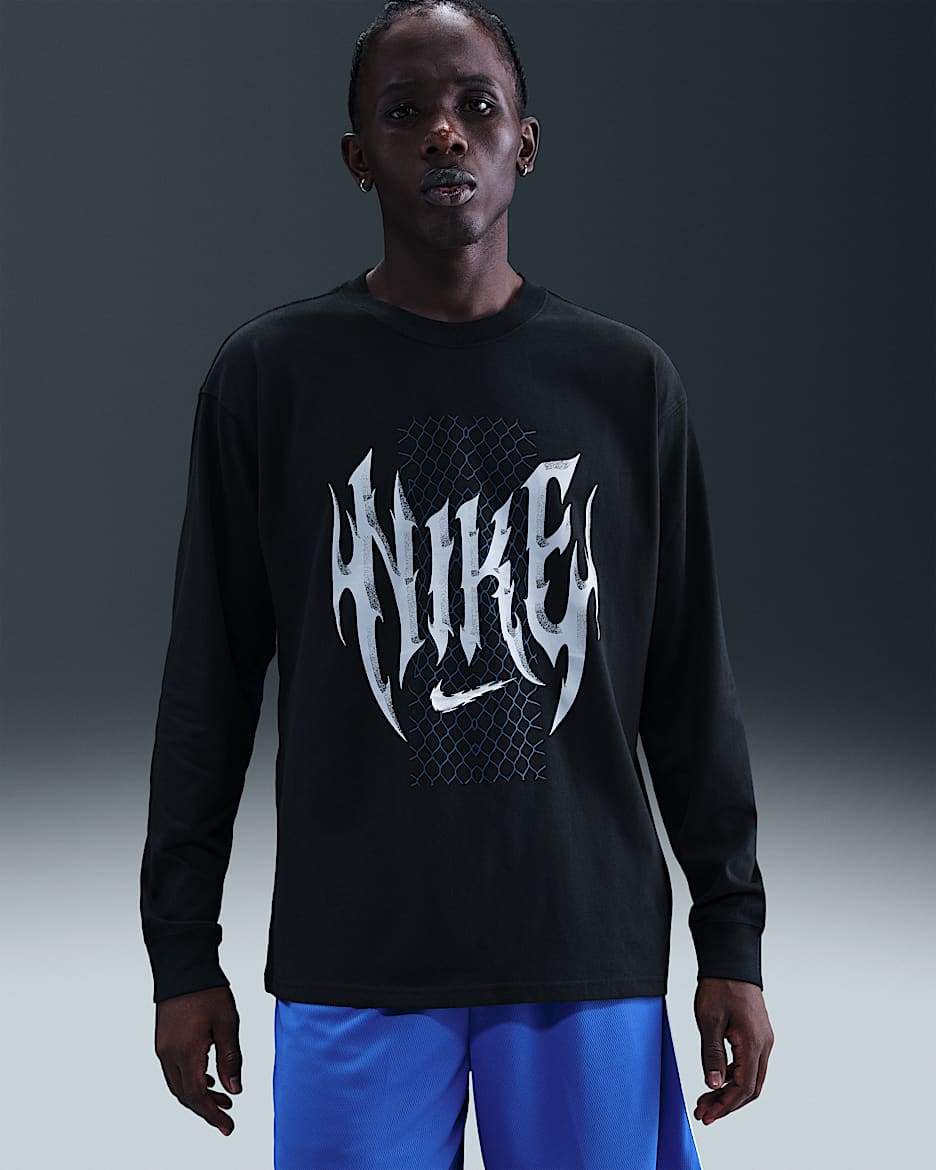 Nike Men's Long-Sleeve Basketball T-Shirt - Black