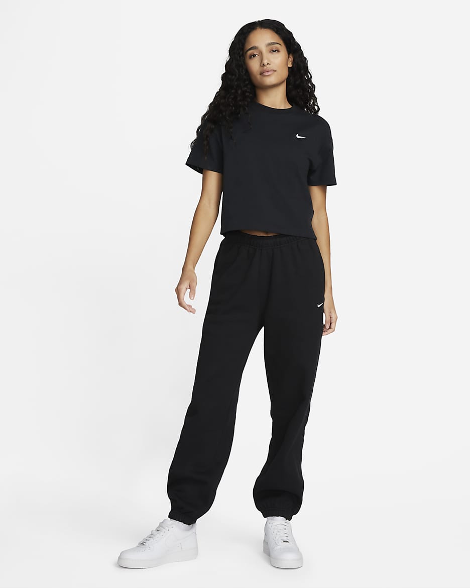 Nike Solo Swoosh Women's T-Shirt - Black/White