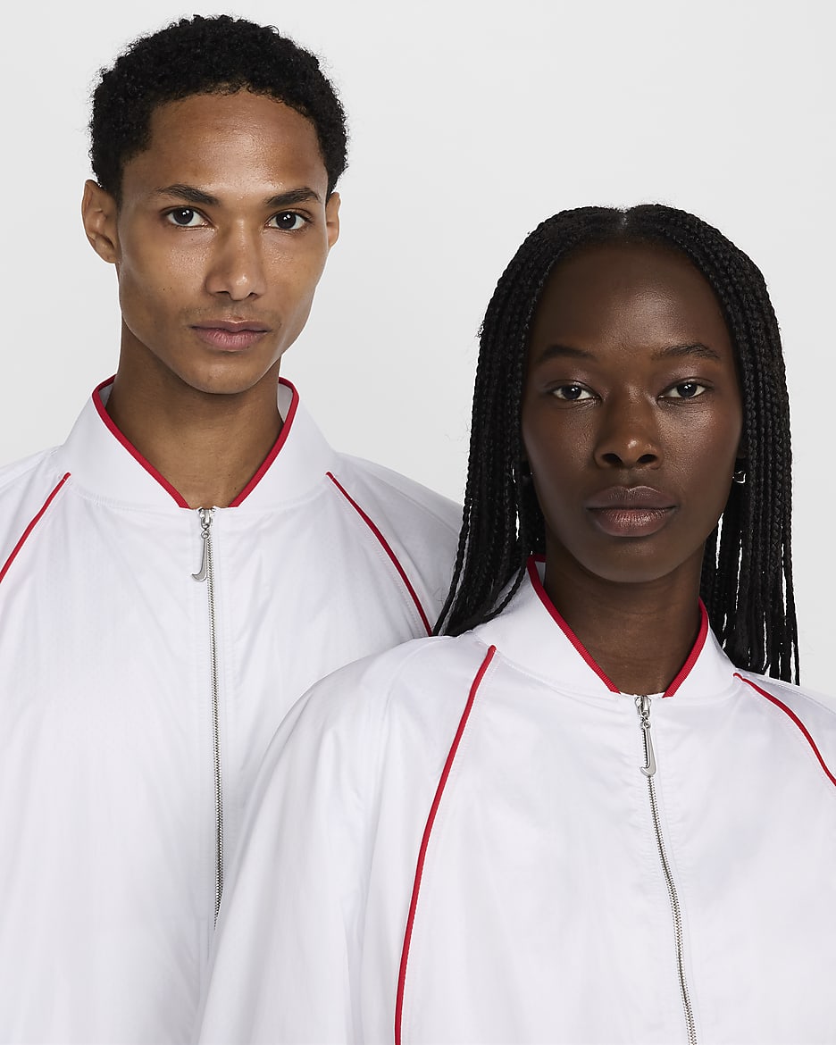 Nike x Jacquemus Jaqueta de xandall - Blanc/University Red