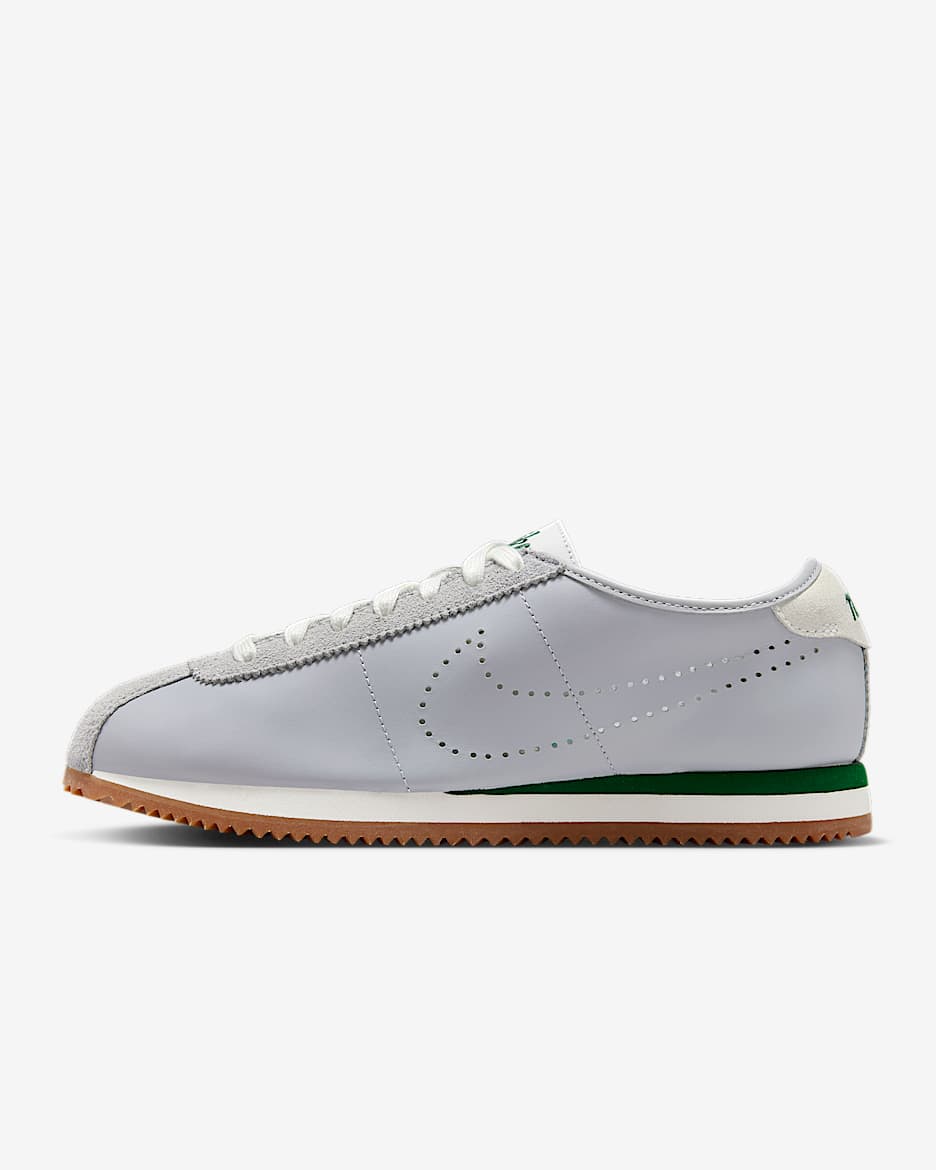 Nike Cortez Leather Damenschuh - Wolf Grey/Summit White/Gum Medium Brown/Sport Green